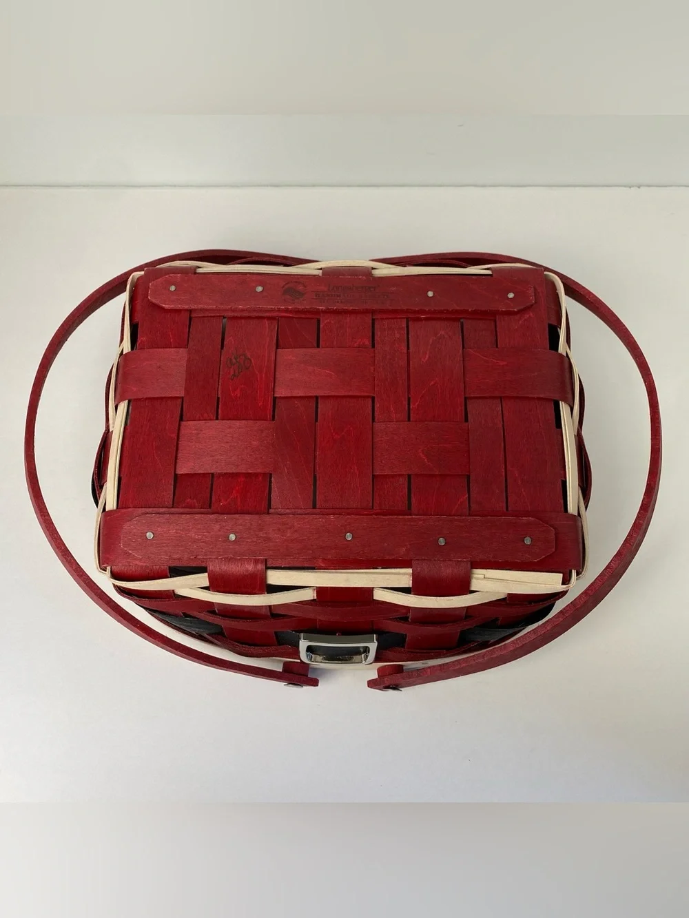 Longaberger 2013 Santa Belly Oval Muffin Basket w/ Protector New NWT